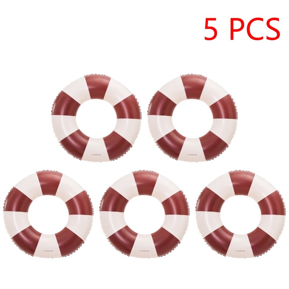 Inflatable Swim Ring Pool Floating Rings Leakproof Blow Up Tube Water Zpaxo Dark Brown 90 1