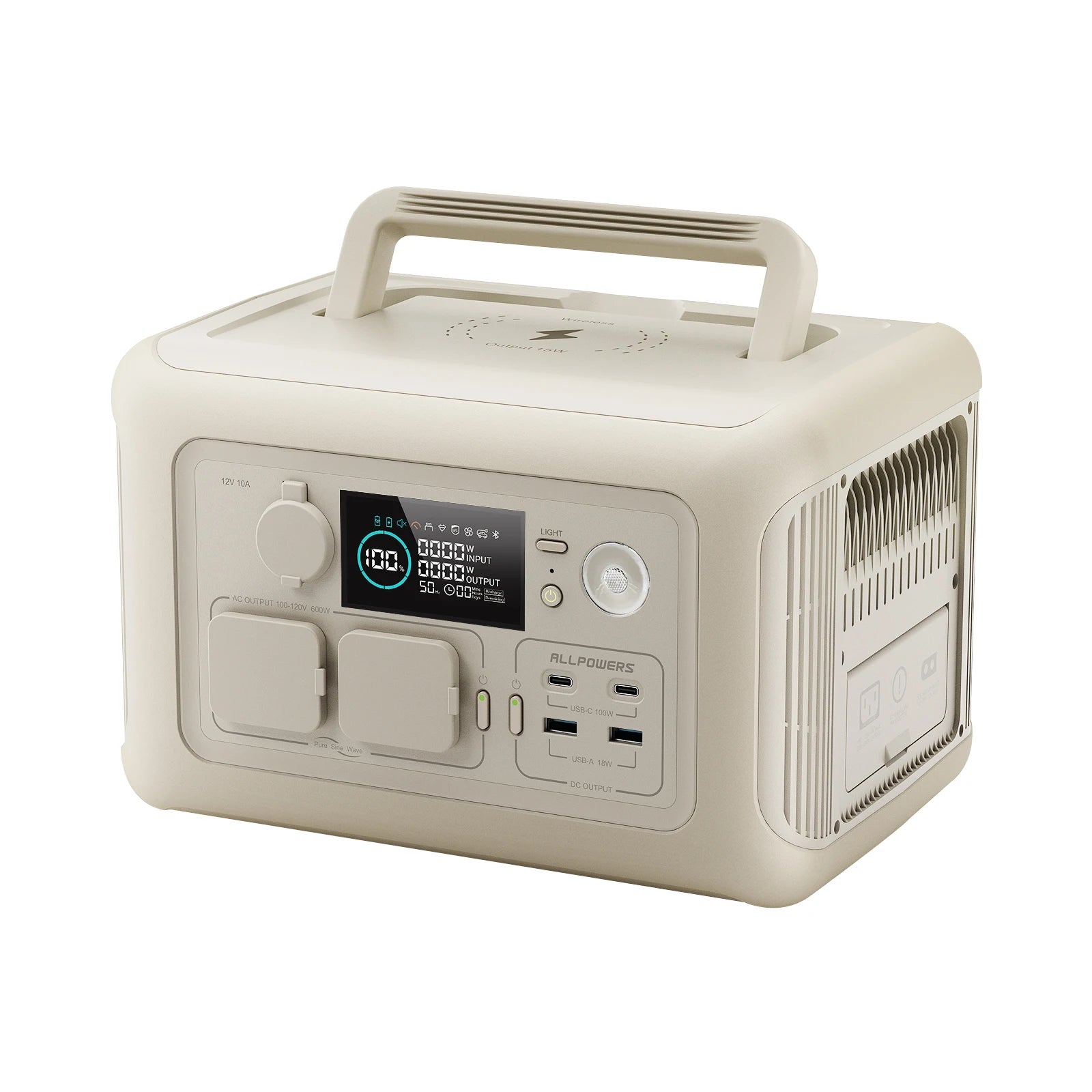 ALLPOWERS R600 Portable Power Station 299Wh 600W Solar Generator AC Zpaxo