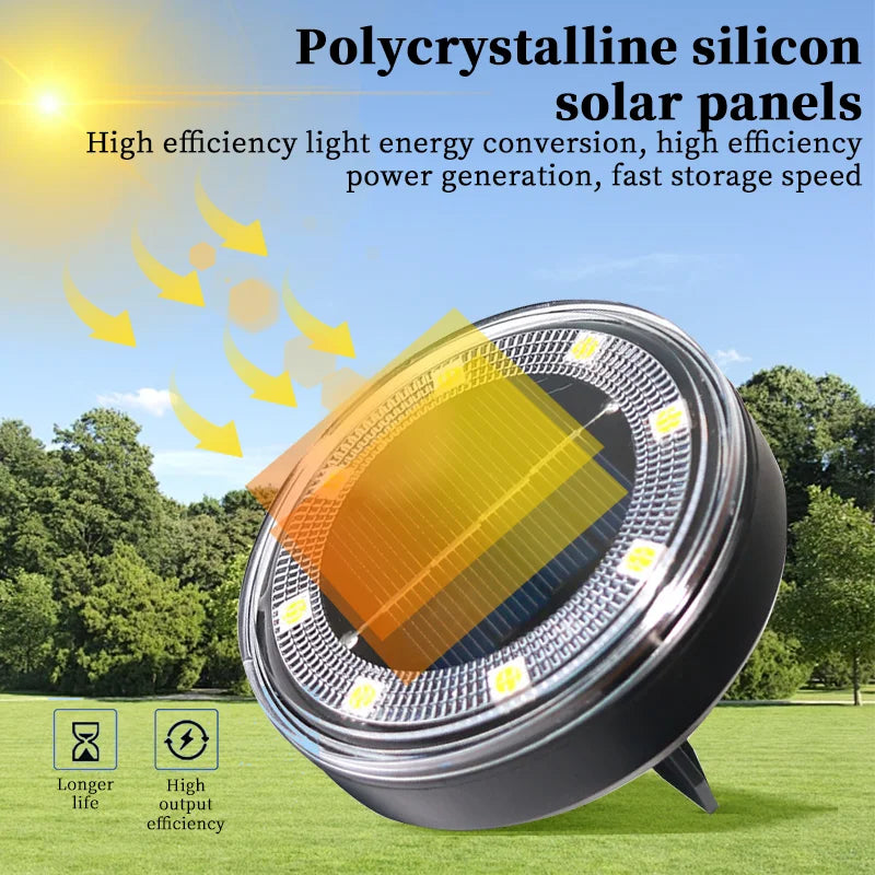 IP68 Waterproof LED Outdoor Solar Power Ground Light Lighting Control Zpaxo