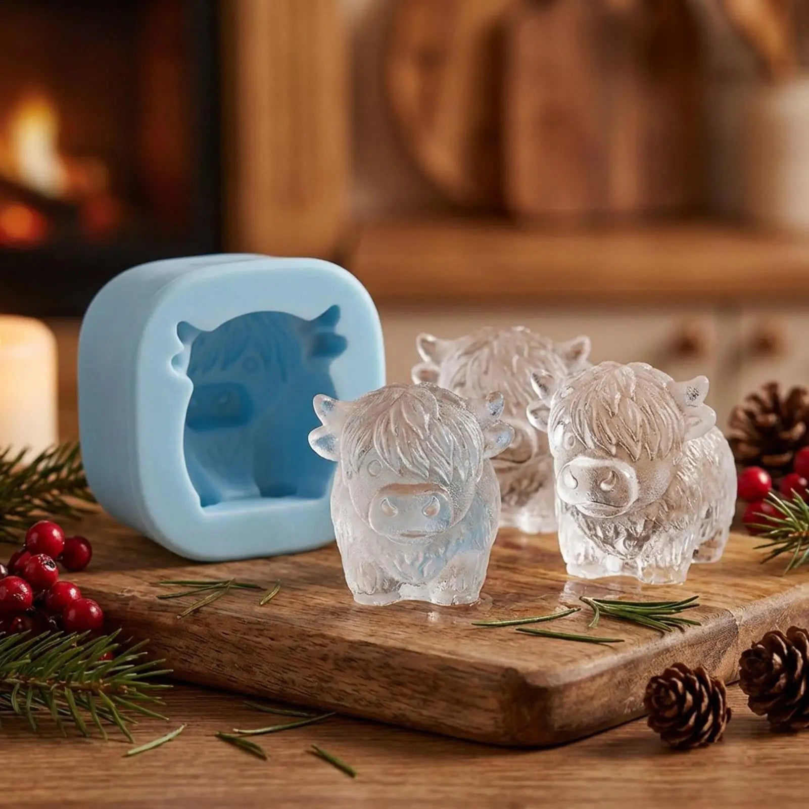 Ice Molds 6 Cavity Cow Shaped Flexible Chilling Cube Making Tool