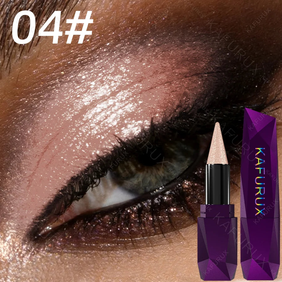 Metallic Brown Eyeshadow Pencil Glitter Silkworm Liner Pen Zpaxo 04
