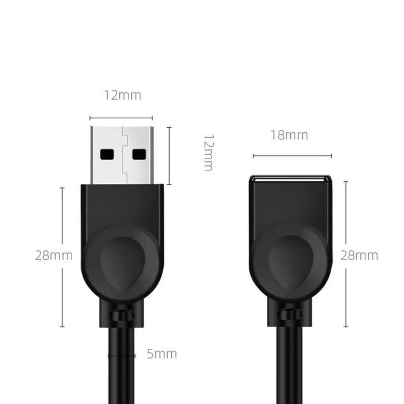 652F USB3.0 Male to Female Extension Data Cable Converter Adapter Extender for Mouse Zpaxo