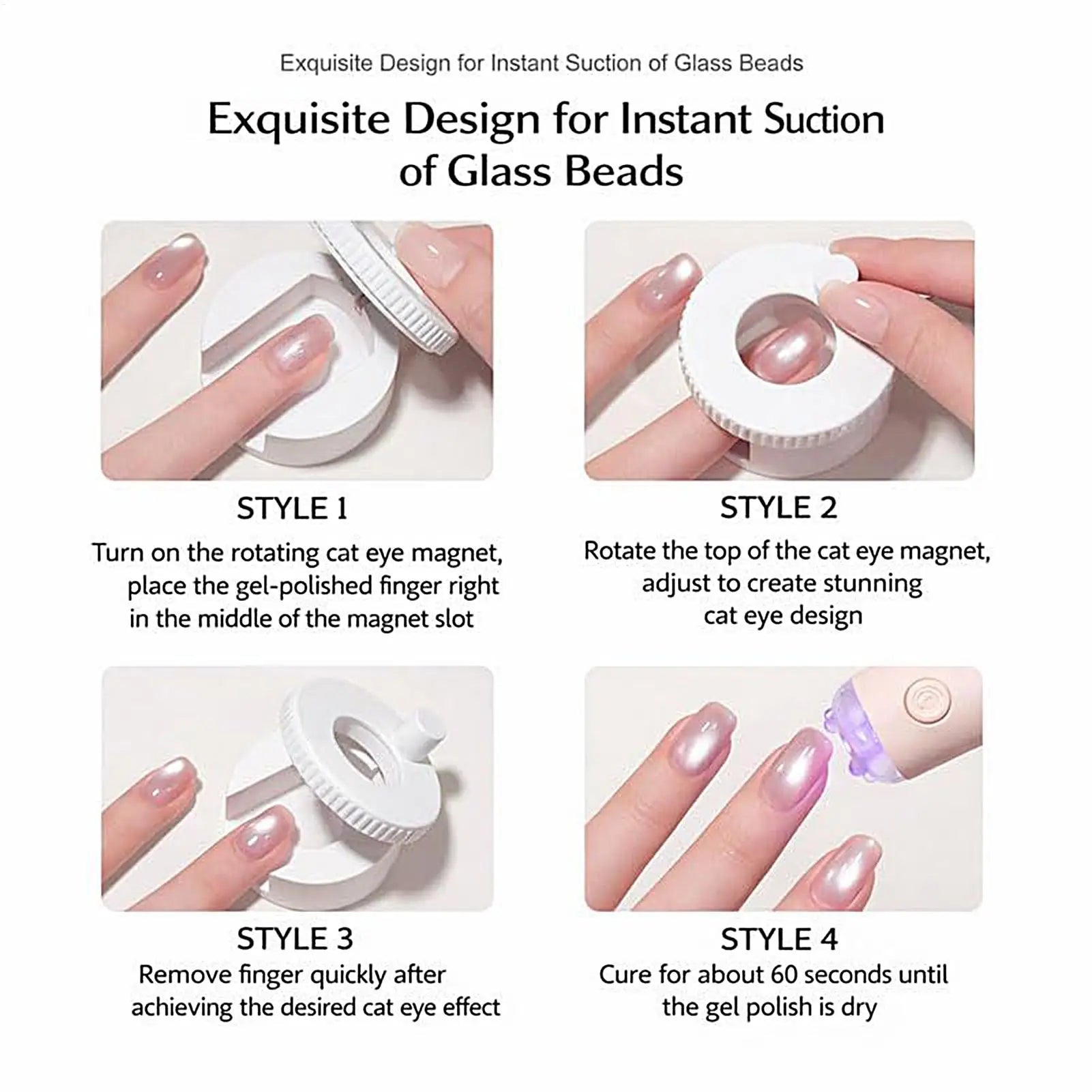 Rotating 360° Cat Eye Nail Magnet – Wide Beam Cateye Tool Nail Art Magnet Zpaxo