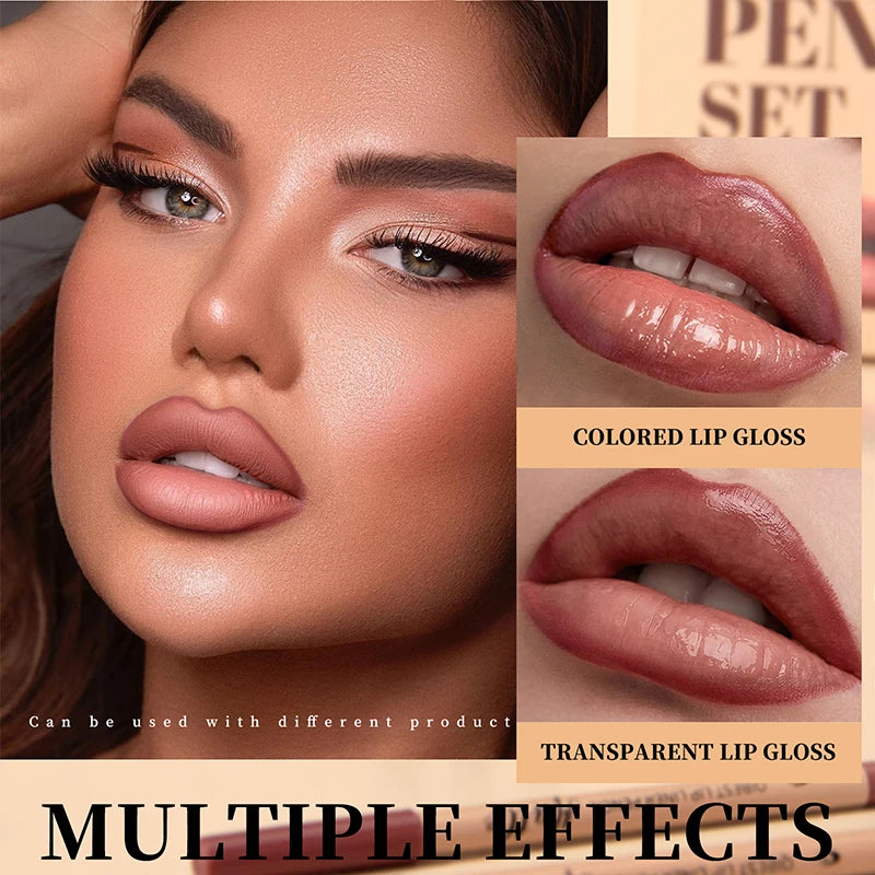 Matte Lipliner Smooth Easy Apply Non Smudging Fading Natural Makeup