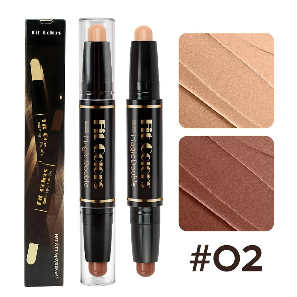 Double-head Highlight Shadow Stick Face Bronzer Contouring Pen