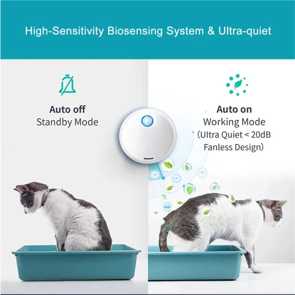 Smart Cat Odor Purifier for Cat Litter Box Deodorizer Pet Toilet Air Purifier Dog Cat Litter Deodorant Gatos Cats Products Zpaxo