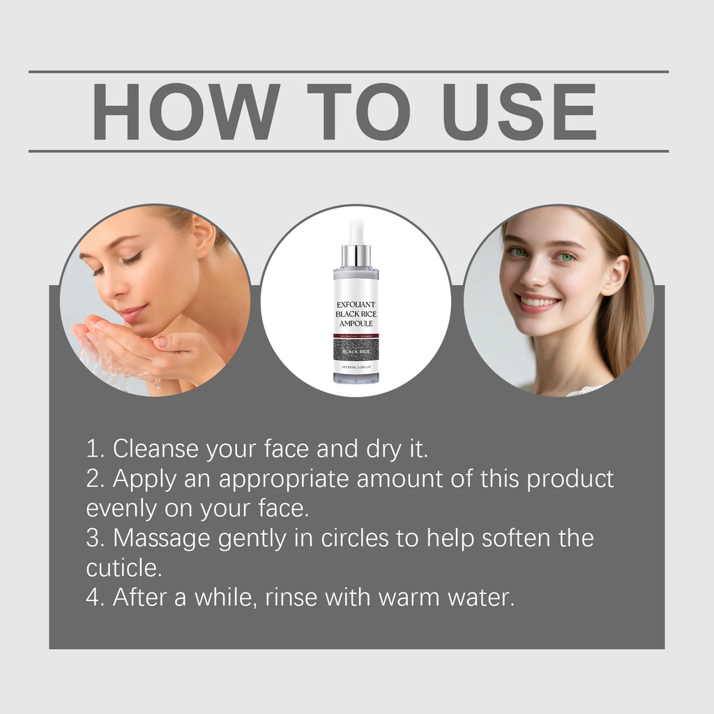 Black Rice Face Exfoliating Essence – Smooth & Brighten Skin 100ml Facial Exfoliating Essence Zpaxo