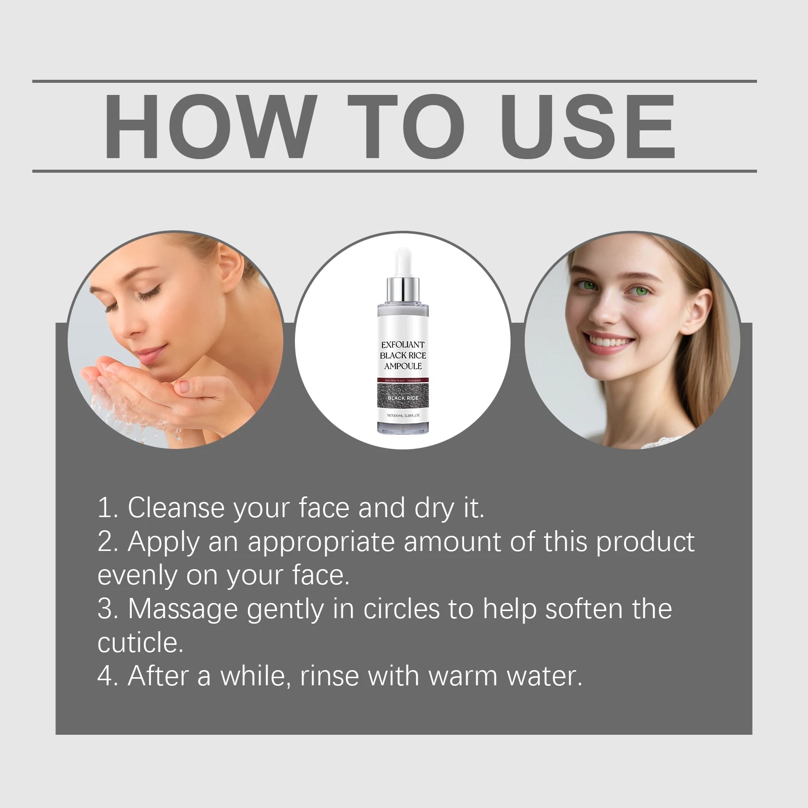 Black Rice Face Exfoliating Essence – Smooth & Brighten Skin 100ml Facial Exfoliating Essence Zpaxo