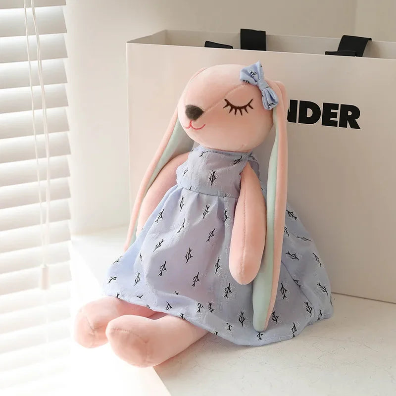Kawaii Long Ear Rabbit Plush Toys Baby Sleep Comfort Dolls Stuffed