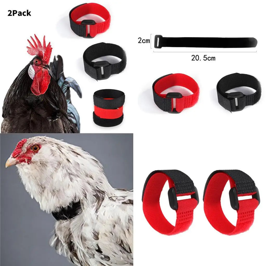 2x Rooster Collar, Chicken Collar Anti-Hook Noise Neckband Noise Neck Belt for Roosters - Chickens from Screaming Zpaxo