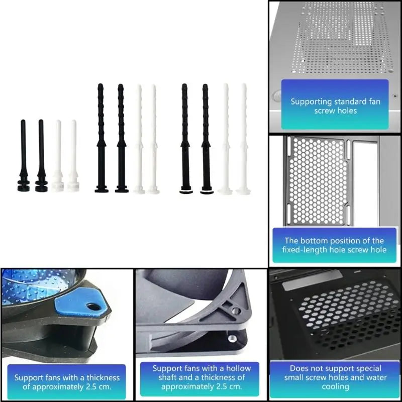 652F Rubber Rivet Silicone Fan Shock Absorbing Pads Vibration Zpaxo