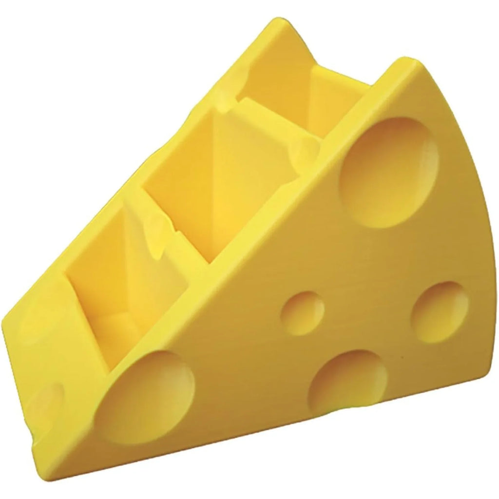 Remote Control Holder 3 Compartments 3D-Printed Cheese-shaped Desk