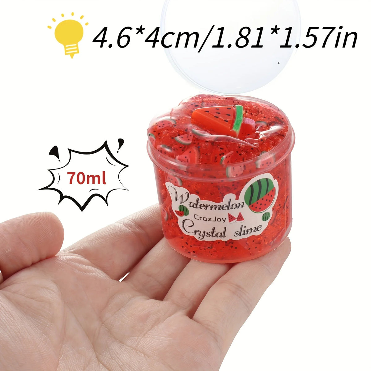 Crystal Mud Slime Fruit Coconut Soft Ceramic Chip Slice Decompressing Zpaxo Red