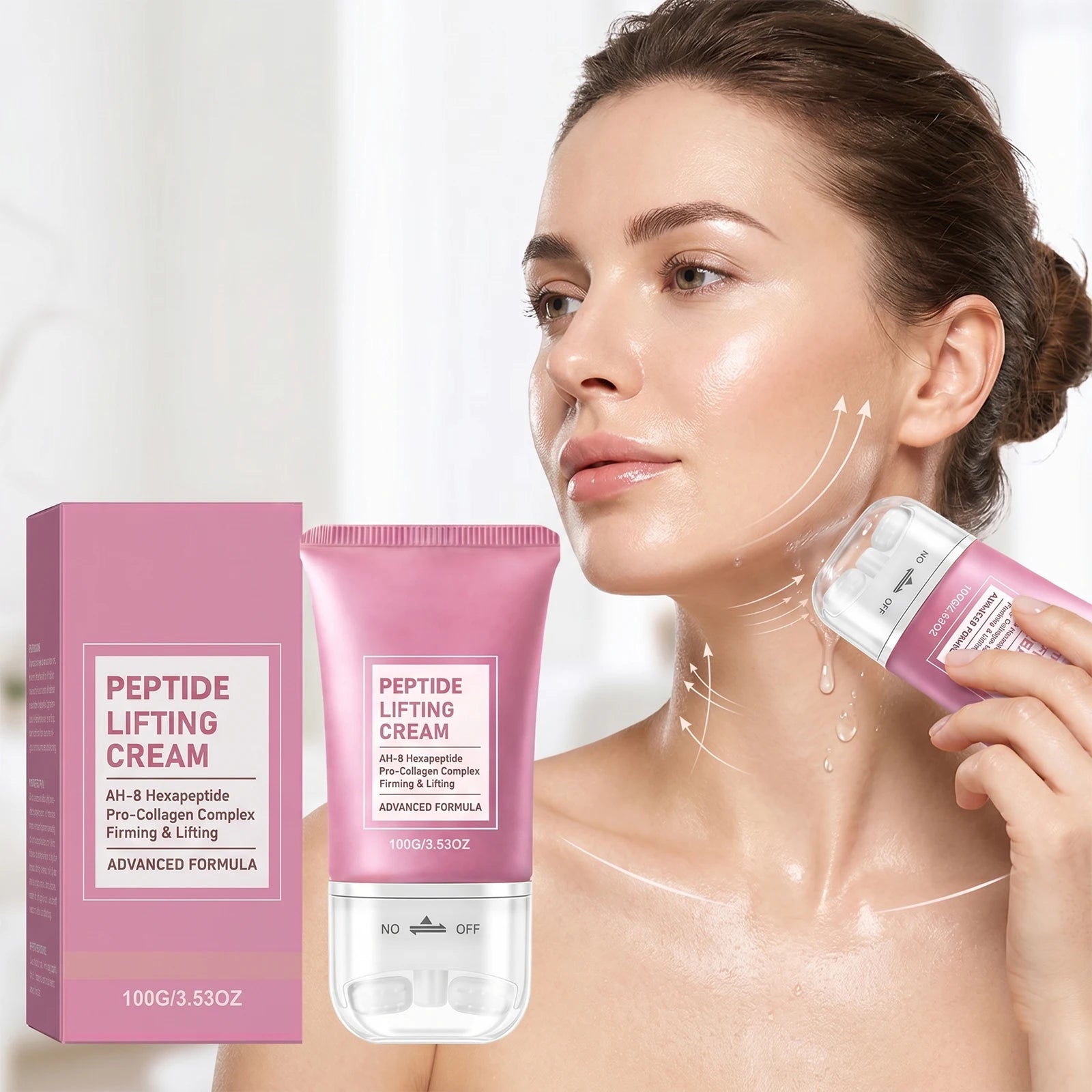 Roller Hydrating Cream for Neck Care Moisturizing Without Greasiness Barrier Protection Deep Hydration Lock Skin Care 100g Zpaxo