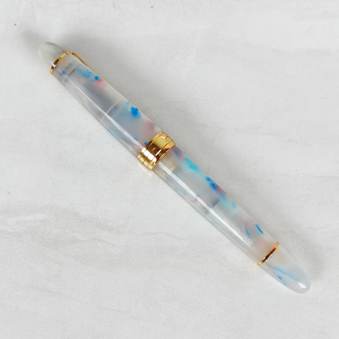 Kaigelu 356 Resin Fountain Pen with Gold Clip, EF/F/M Nibs, Beautiful Five-Color Writing Pen, Office Business Home Gift Ink Pen Zpaxo