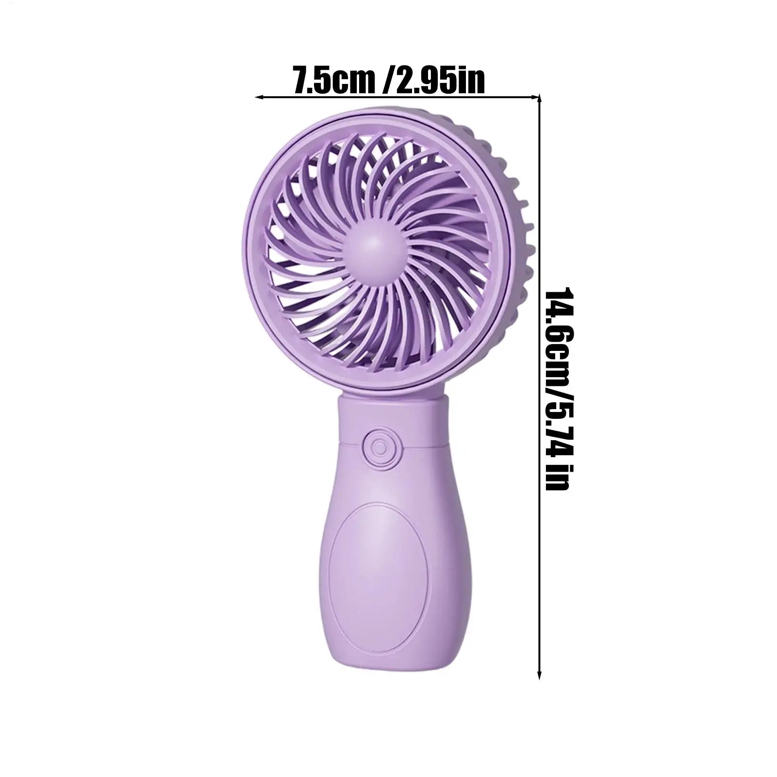 Mini Fan Handheld Low Noise 3 Speed Adjustable Cooler Portable Small