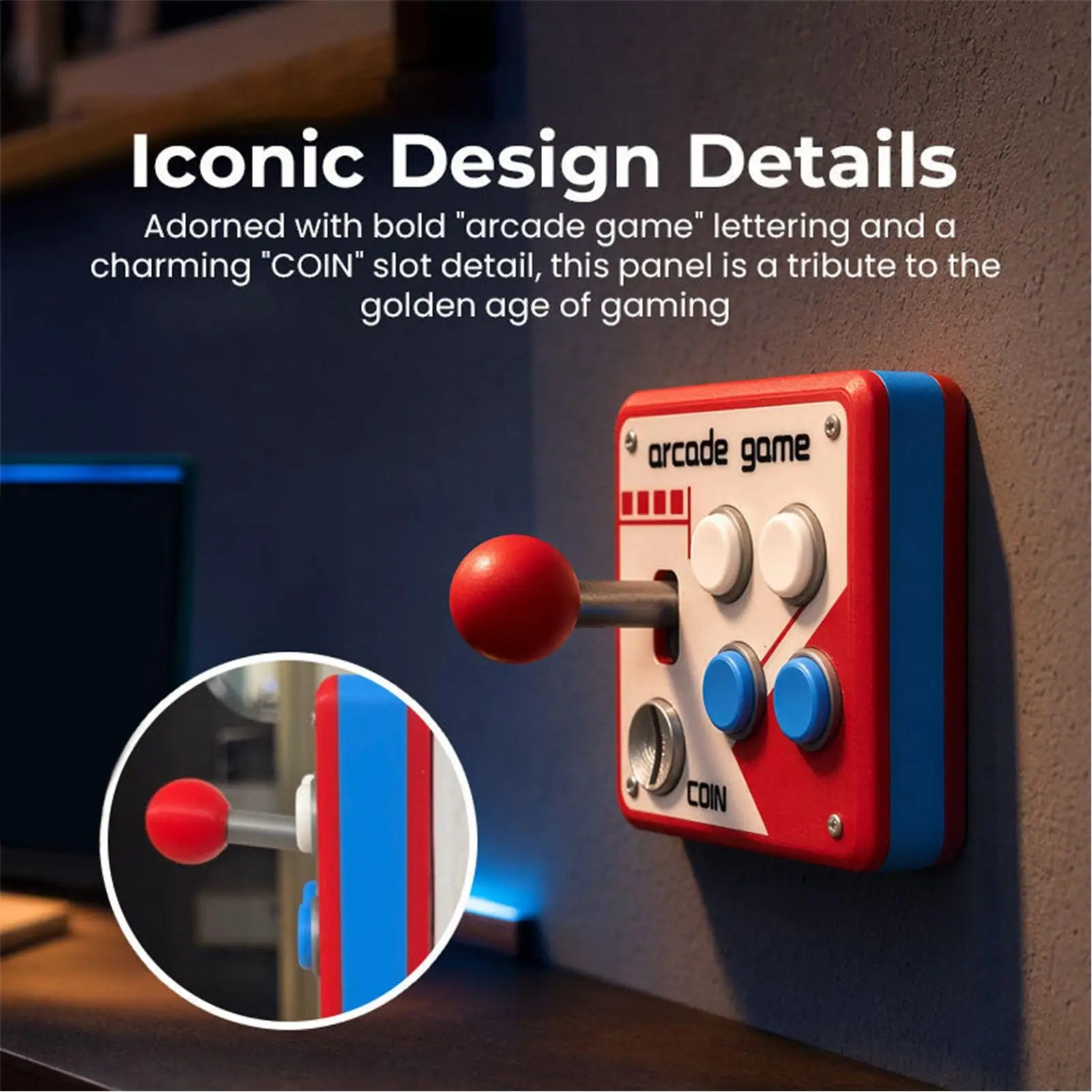 Switch Panel Cover 3D Printed Joystick Switch Panel Cover Home Decor Room Decorations for Kitchen Living Room Bedroom Bathroom Zpaxo