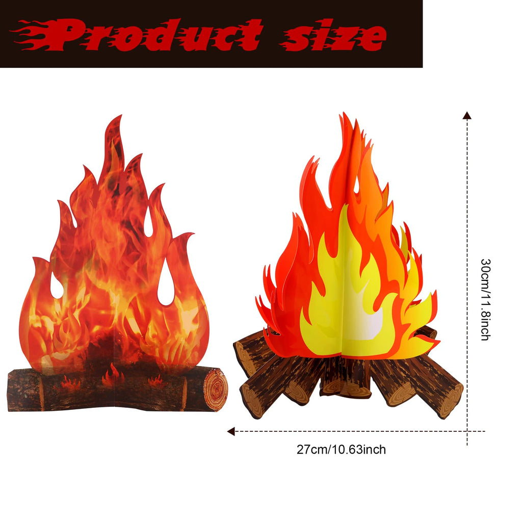 Fireplace & Rainforest Falls Decor Signs – VBS, Camping & Party