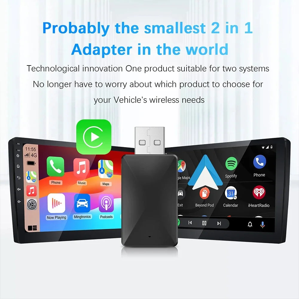 1 Mini Box Wired Wireless Carplay Android Auto 5GHz WiFi5 Zpaxo