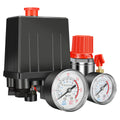 Air Compressor Pressure Switch 90-120PSI Safety Valve Control Manifold Regulator Gauges Safety Valve 1/4"BSP Pneumatic Tool Part Zpaxo black 1pc