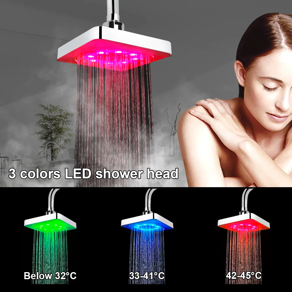 Ultra-quiet 3 Colors Temperature Sensor Rainfall Spray 7 Gradual
