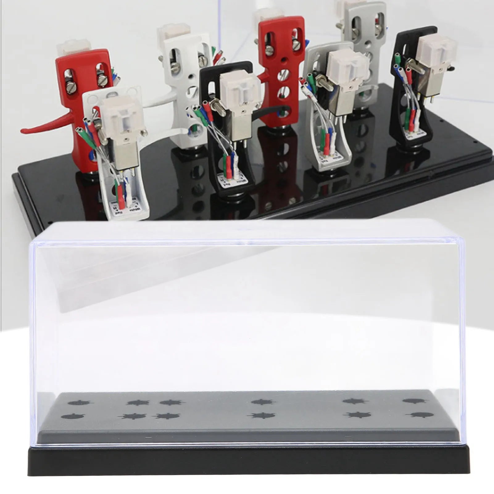 Phonograph Head Storage Box High End Phonograph Head Long Needle Phono Rack Display Sample Box ABS Zpaxo