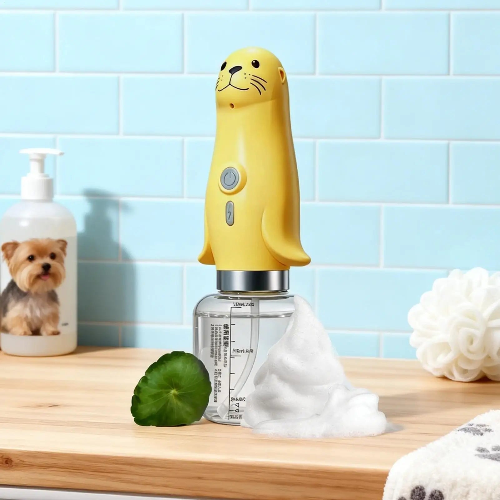 Dog Soap Dispenser Electric Portable Rechargeable Machine Foaming