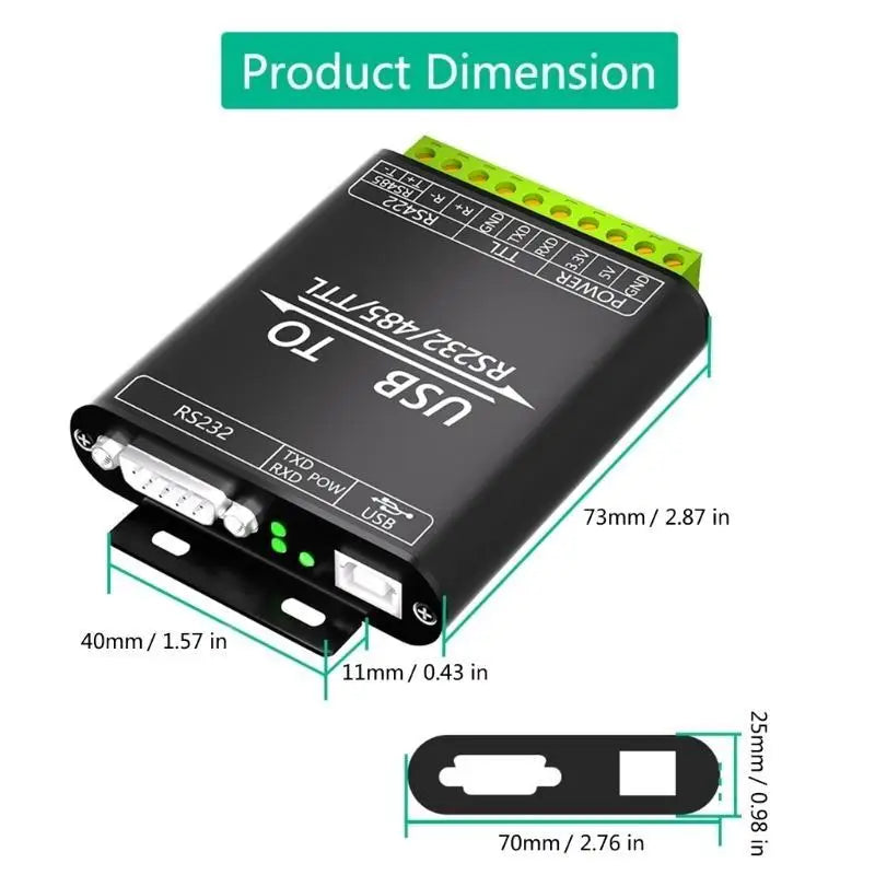652F USB RS232 422 232 Adapter Computer Connection Board Safe Zpaxo