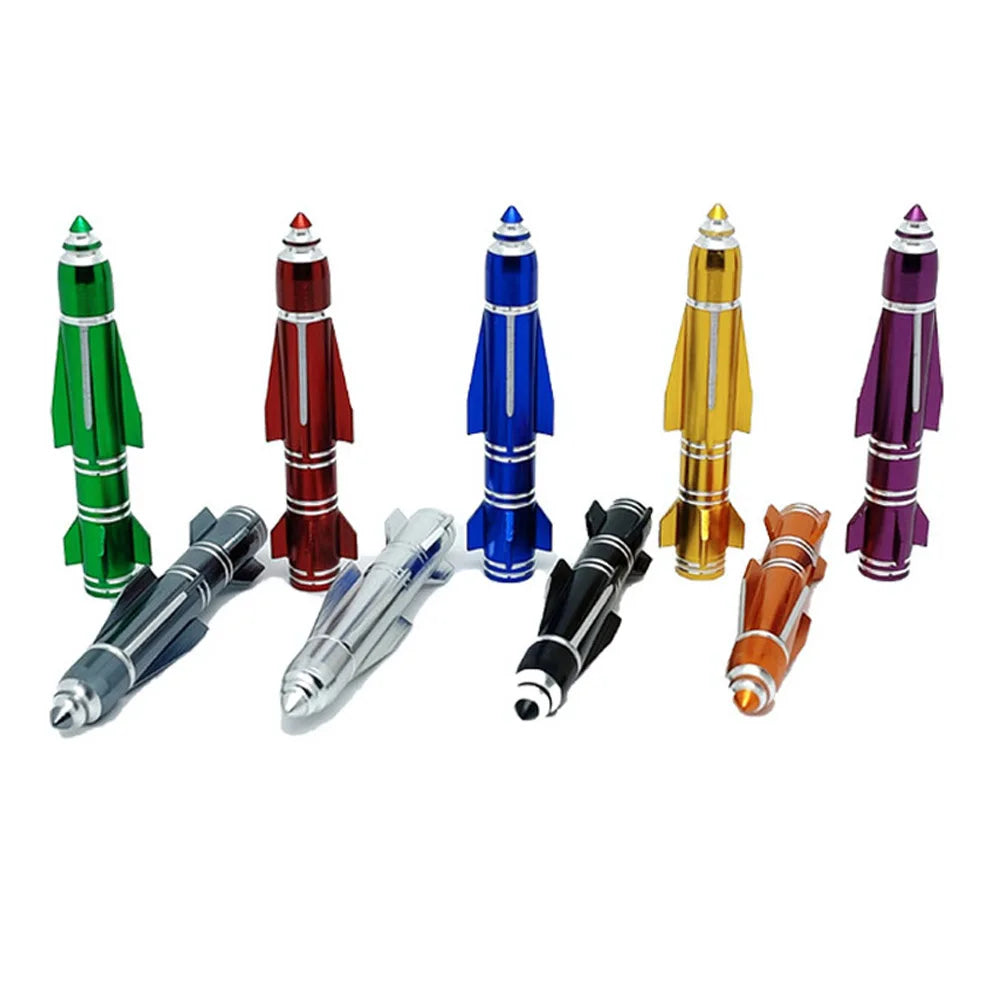 4-Pack Rocket Aluminum Tire Valve Stem Caps | Cars & Motorcycles