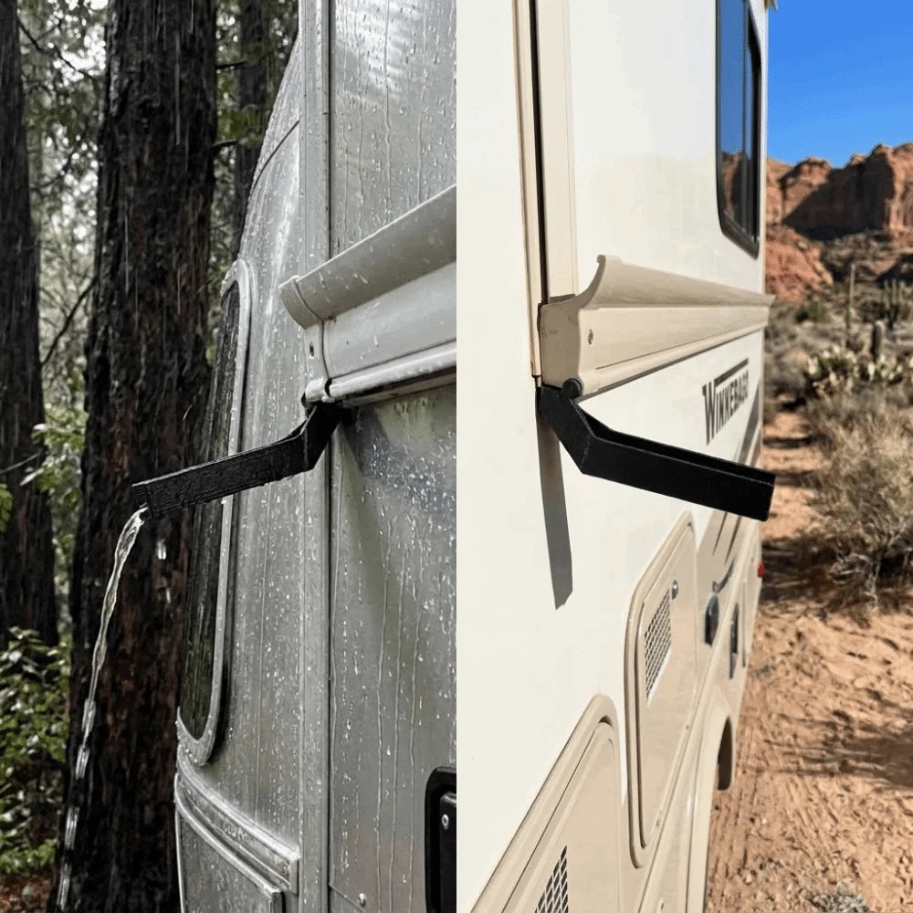 Universal RV Rain Gutter Extension Solid Material Stable Structure Zpaxo
