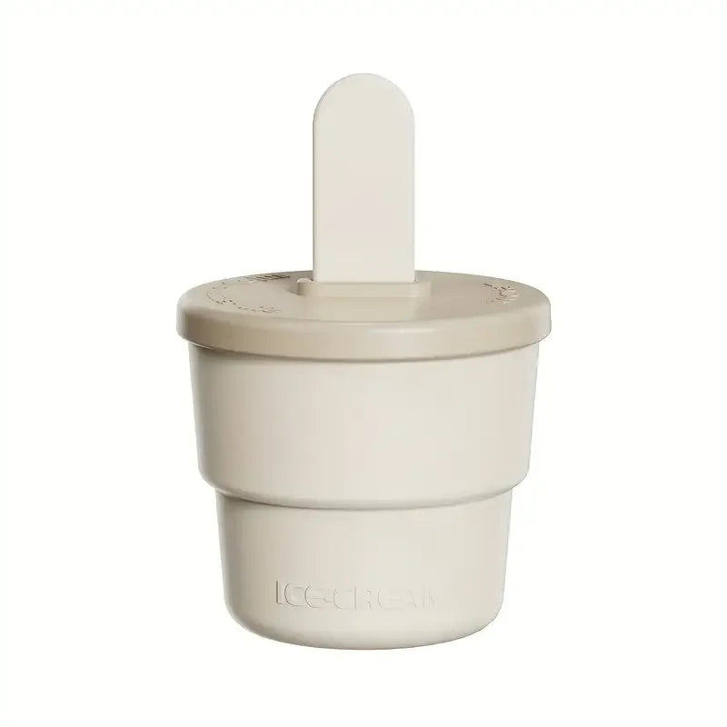 Summer Essentials: Silicone Ice Cream Cups - Bpa-Free, Freezer & Oven Safe Zpaxo WHITE