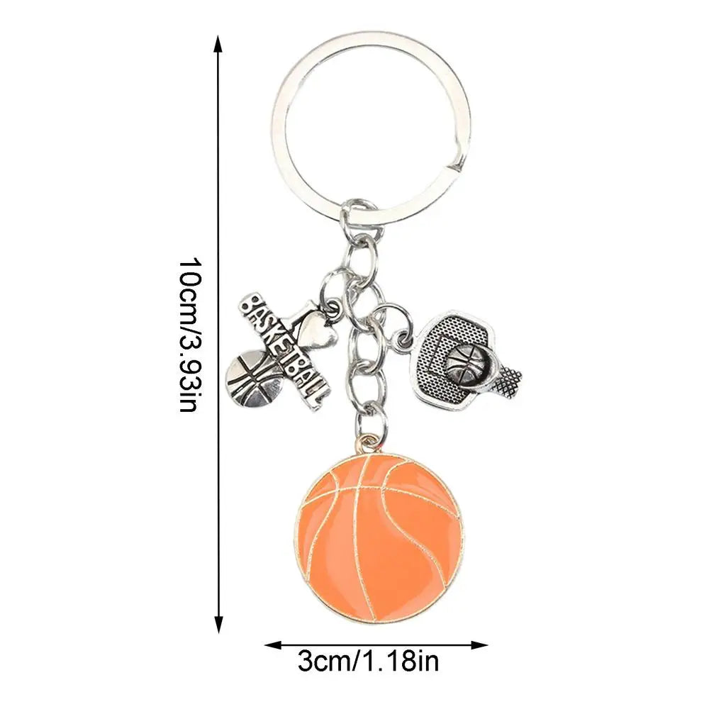 Small Basketball Keychain Decorative Basketball Keyring Decorative Basketball Keyring for Men and Women Creative Basketball Zpaxo Orange