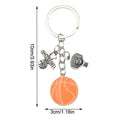 Small Basketball Keychain Decorative Basketball Keyring Decorative Basketball Keyring for Men and Women Creative Basketball Zpaxo Orange