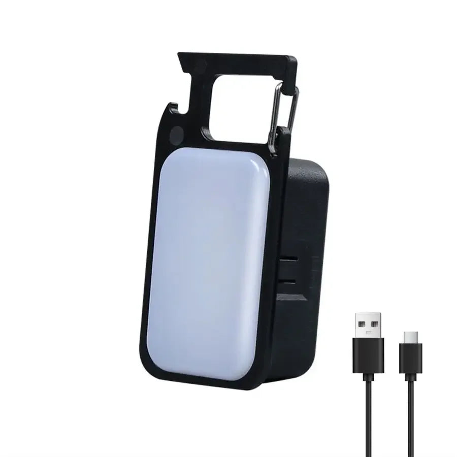 POCKETMAN Mini LED Keychain Flashlight – 4 Modes USB-C