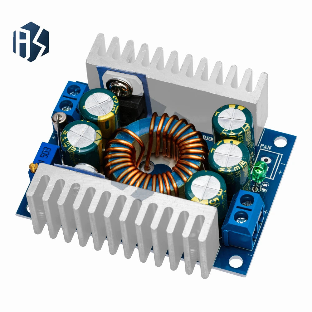 12A High Current Car DC-DC Buck Converter, 95% High Efficiency Low Ripple Step-Down Power Supply Module Zpaxo