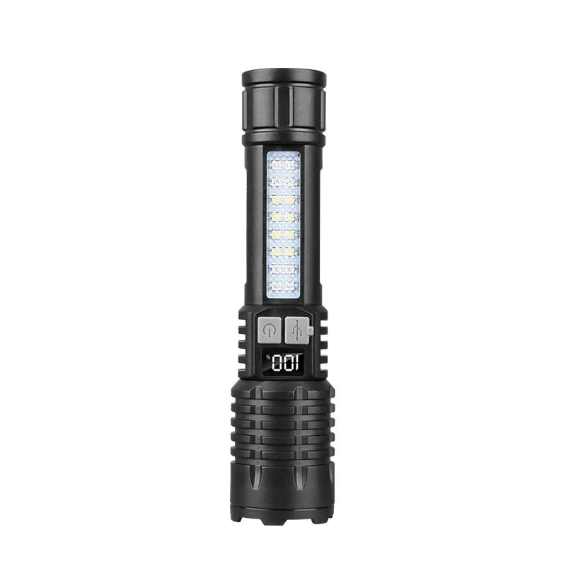 ESMARTER 800-Lumen Rechargeable LED Flashlight – COB Warning