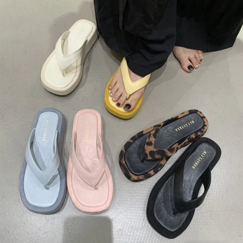 2026 Slippers Casual Women's Shoes Platform Slides Shale Female Beach