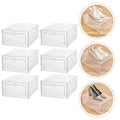 Transparent Shoes Box Plastic Storage Container Sturdy Stackable