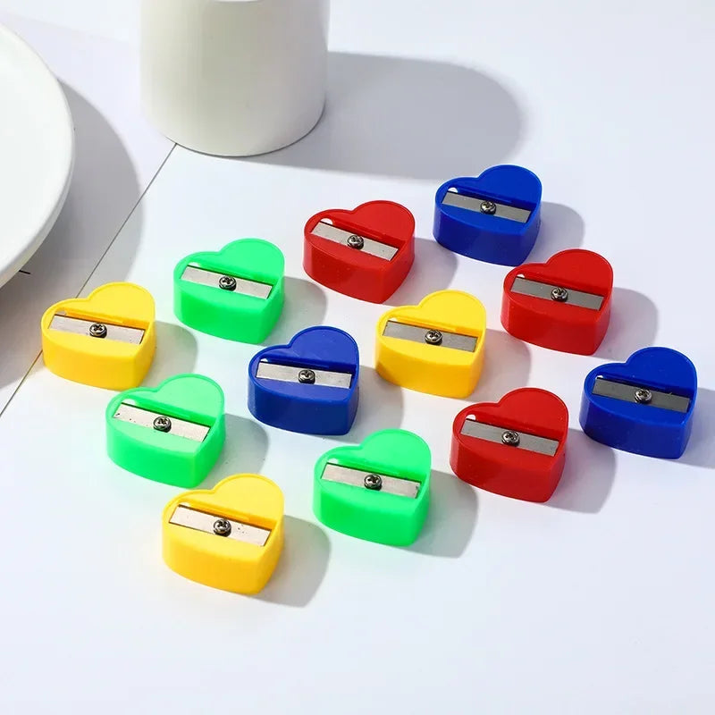 Heart Pencil Sharpeners Manual Compact Mini Sharpener School Zpaxo