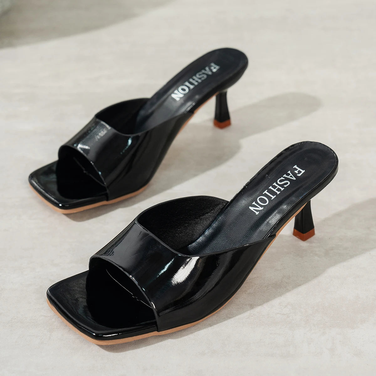 2026 Women Heel Sandals Summer Fashion Square Toe Open Elegant Casual Zpaxo black 0189 37
