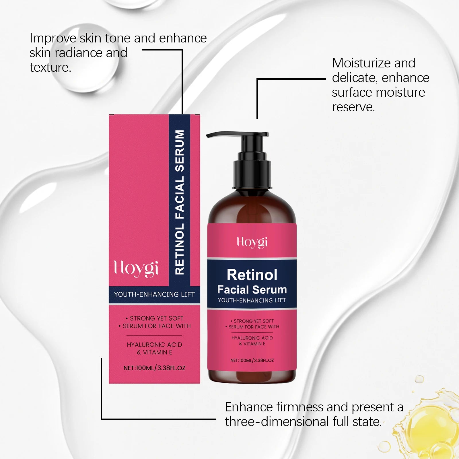 Retinol Serum For Face Mild Formula Sensitive Skin Deeply Hydrates Without Sticky Long Lasting Hydration Smooth Complexion Zpaxo