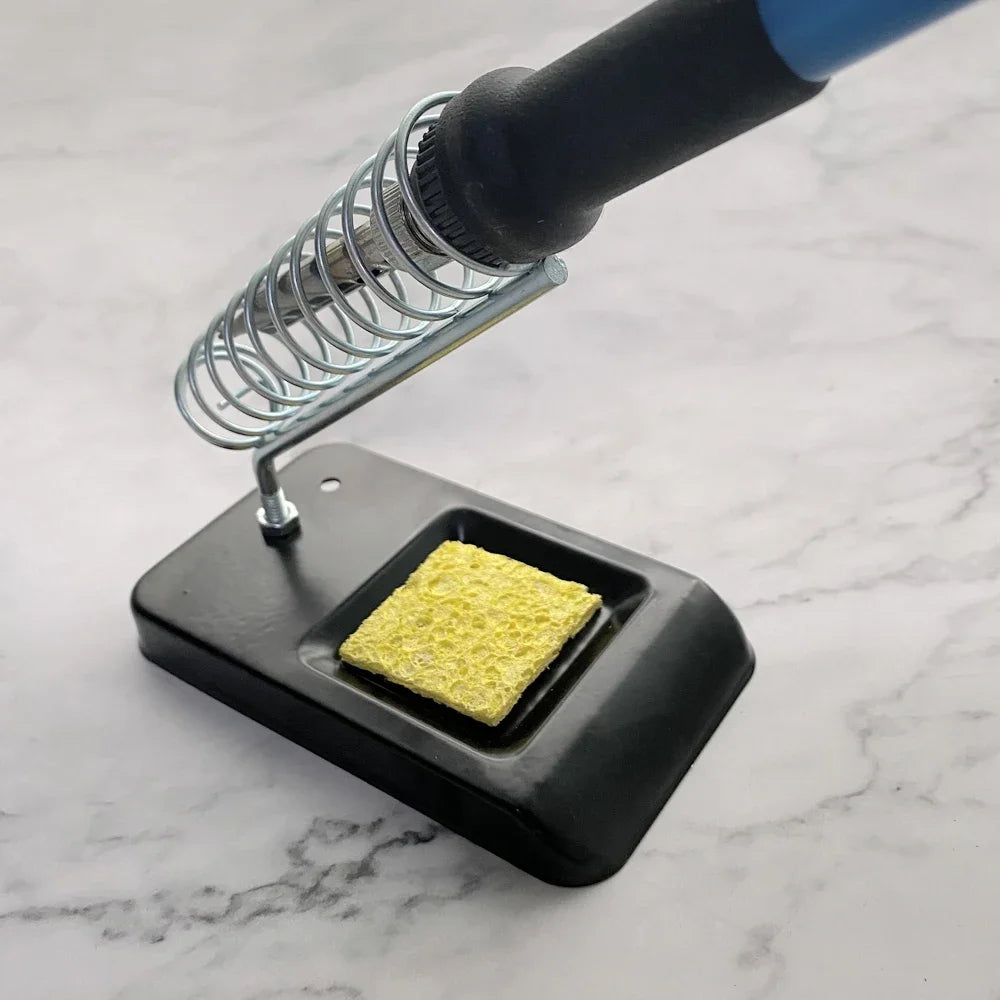 Soldering Iron Stand with Sponge Cleaning Pad – Universal Holder Soldering Iron Stand Zpaxo