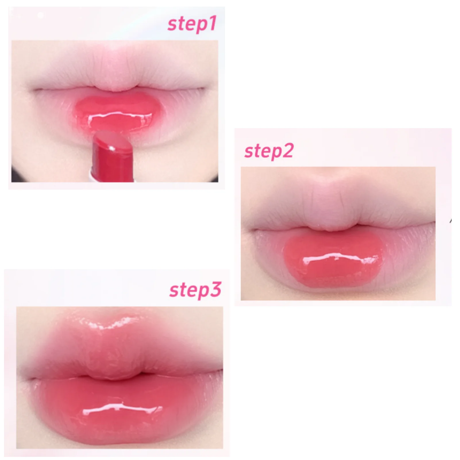 1PC Pink, Moisturizing, Nourishing, Water-Gloss Mirror Finish, Long-Lasting,Tinted Lipstick with Hydrating Formula,Holiday Gifts Zpaxo