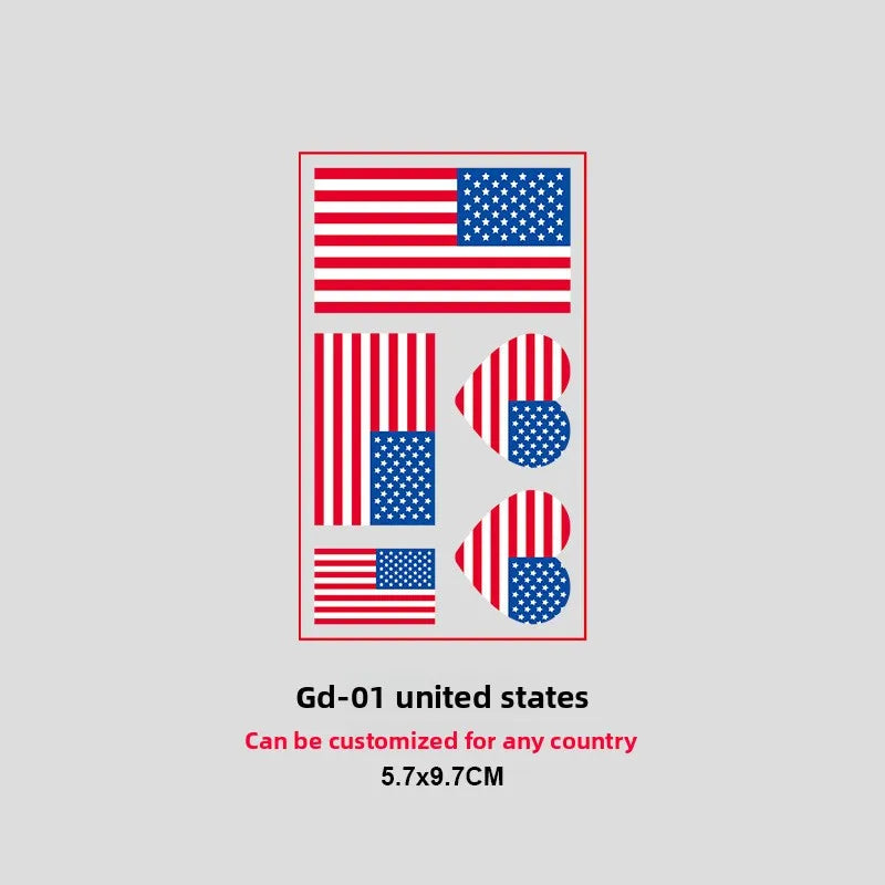 Waterproof Temporary Tattoos Soccer National Flag Series Designed
