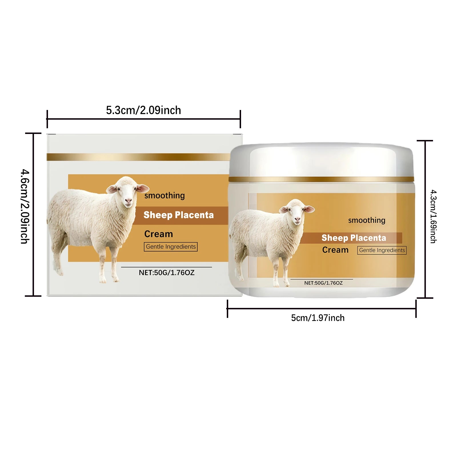 Hoygi Sheep Placenta Anti-Aging Firming Facial Cream 50g Anti-Aging Face Cream Zpaxo 50g Boxed
