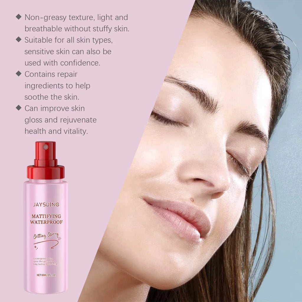 Makeup Setting Spray Waterproof Sweat-Proof Flawless Matte Effect All Day Refreshing Oil Control Non-sticky Makeup Fixing Mist Zpaxo