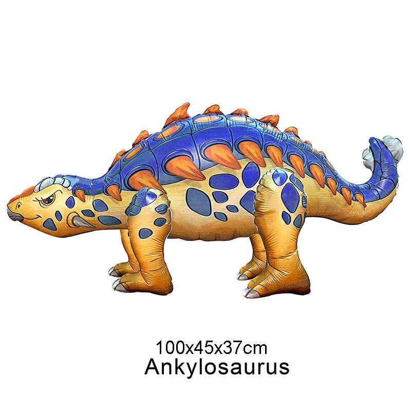 4D Giant Walking Dinosaur Foil Balloons Jungle Animal Childrens Zpaxo Gold As shown