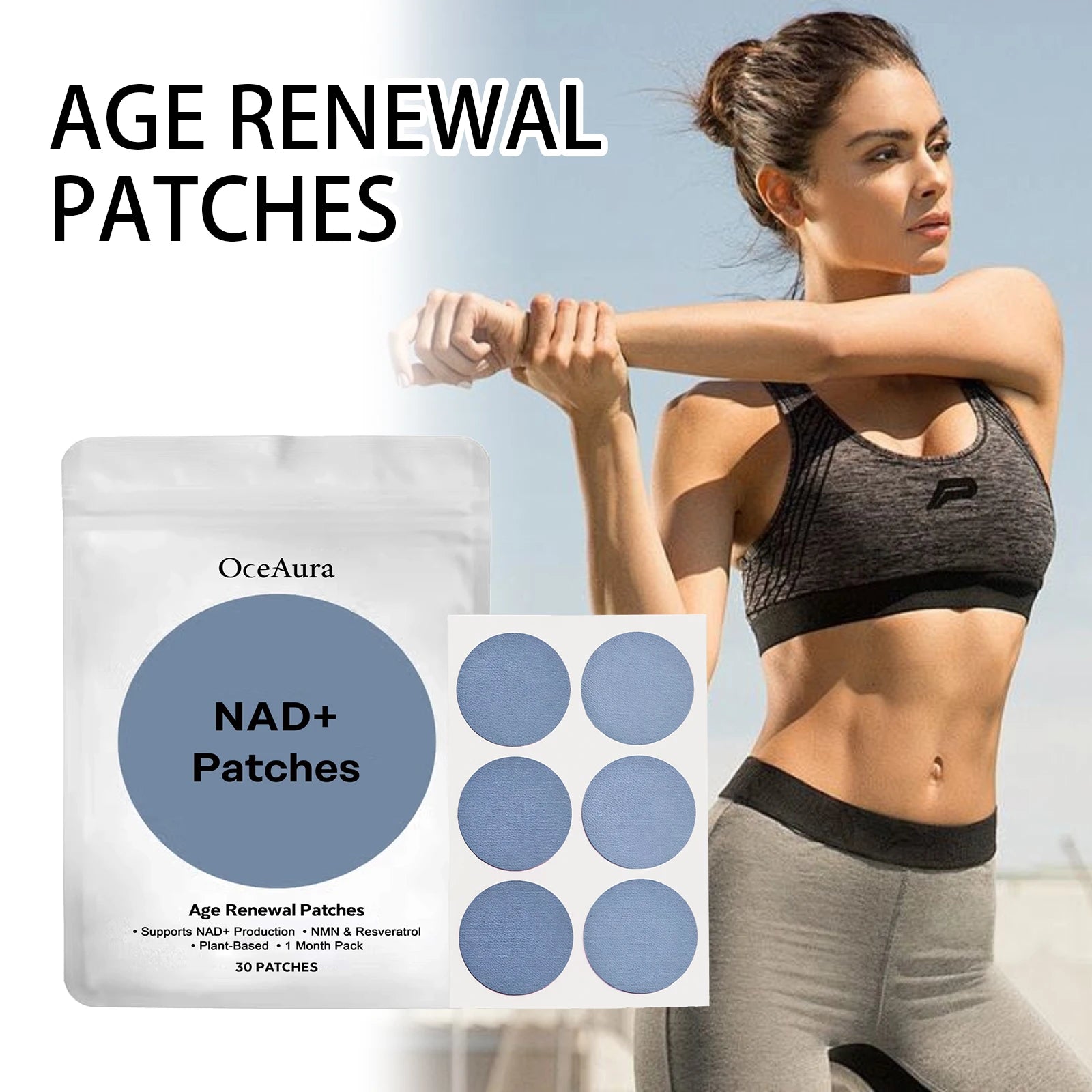 OceAura Nourishing Body Care Patches – Anti-Aging, 30 ct Body Care Patches Zpaxo