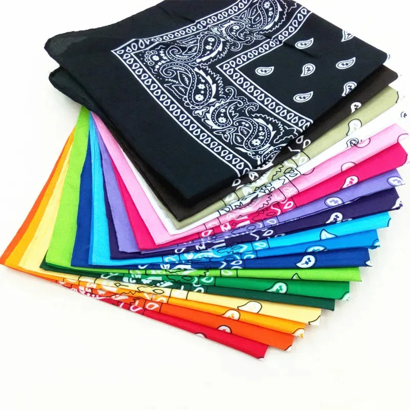 Paisley Bandana Square Scarf – Hip Hop Headband Men & Women