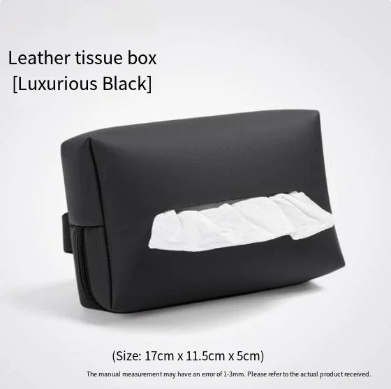 Car Interior Tissue Box Armrest Bag Drawstring Paper Napkins
